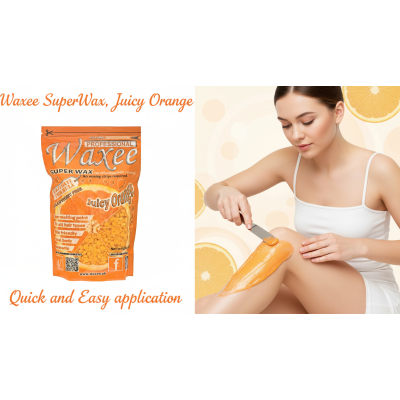 Waxee SUPER WAX- Premium stripless, film wax, 500g- Juicy Orange