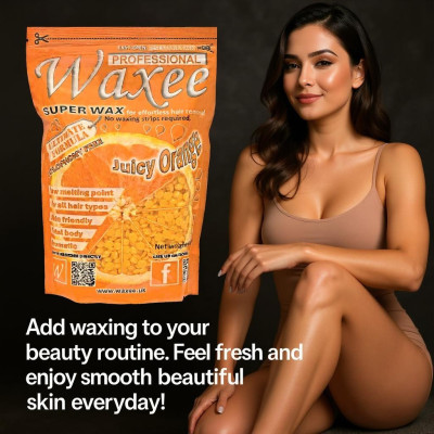 Waxee SUPER WAX- Premium stripless, film wax, 500g- Juicy Orange