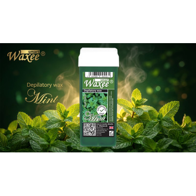 Wide roller, Green 100ml roll on wax. cartridge refill Waxee Mint 100ml roll-on, roller wax cartridge- Waxee