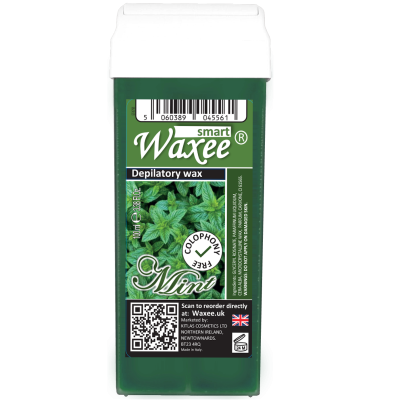 Wide roller, Green 100ml roll on wax. cartridge refill Waxee Mint 100ml roll-on, roller wax cartridge- Waxee