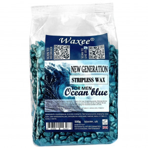 NEW GENERATION stripless wax film wax Ocean blue for MEN 500g.