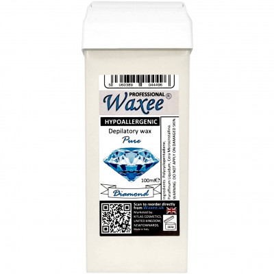 Hypoallergenic 100ml roll-on, roller wax cartridge- Pure Diamond, Waxee