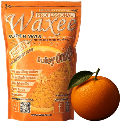 Waxee SUPER WAX- Premium stripless, film wax, 500g- Juicy Orange